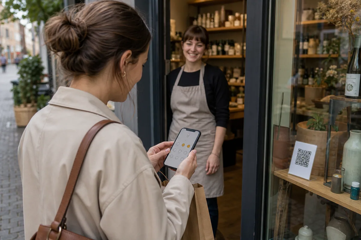 Digitaler Sammelpass für mehrere Stationen einer Innenstadtroute