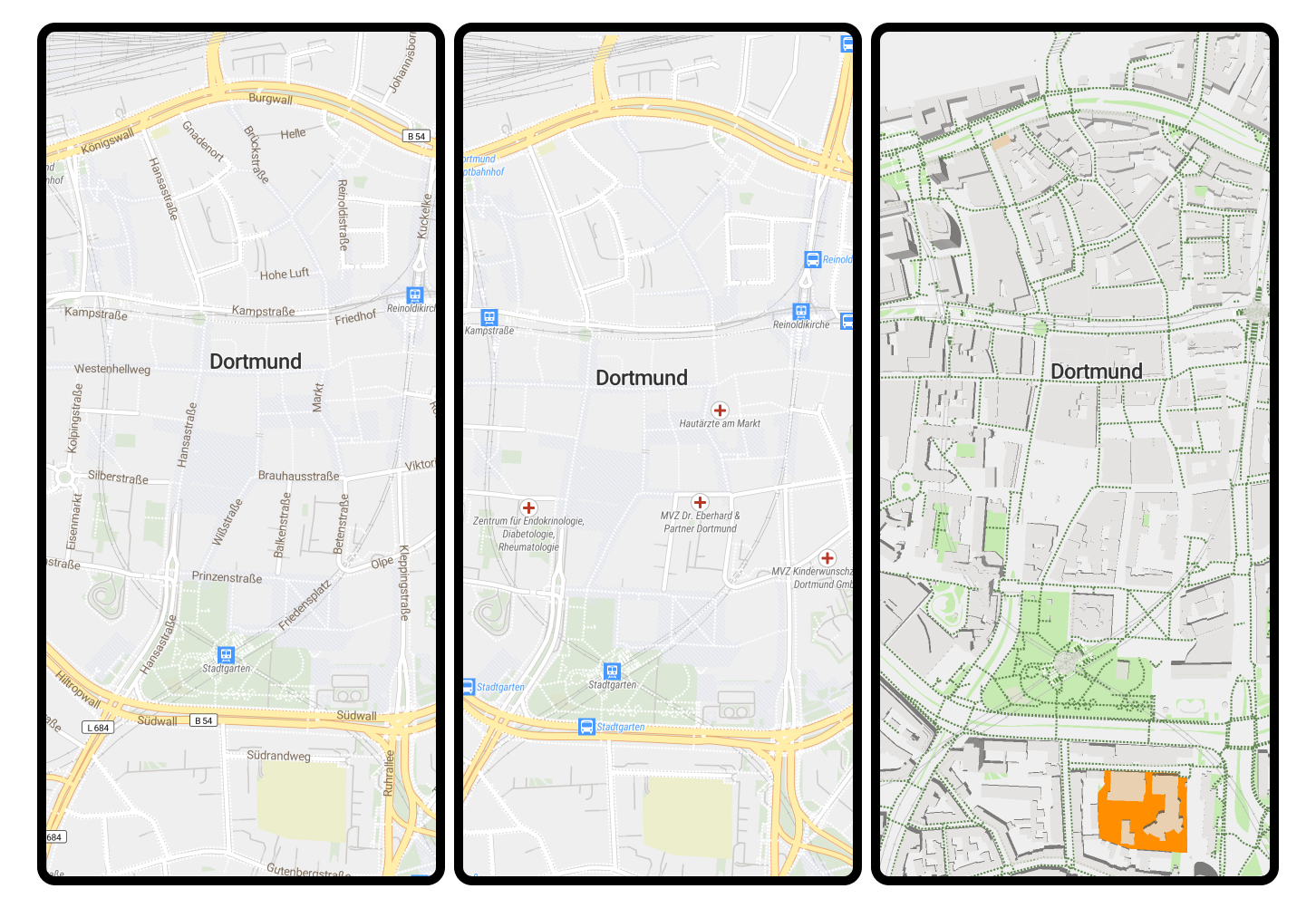 Mehrere fachliche Ebenen werden in einer digitalen Karte kombiniert