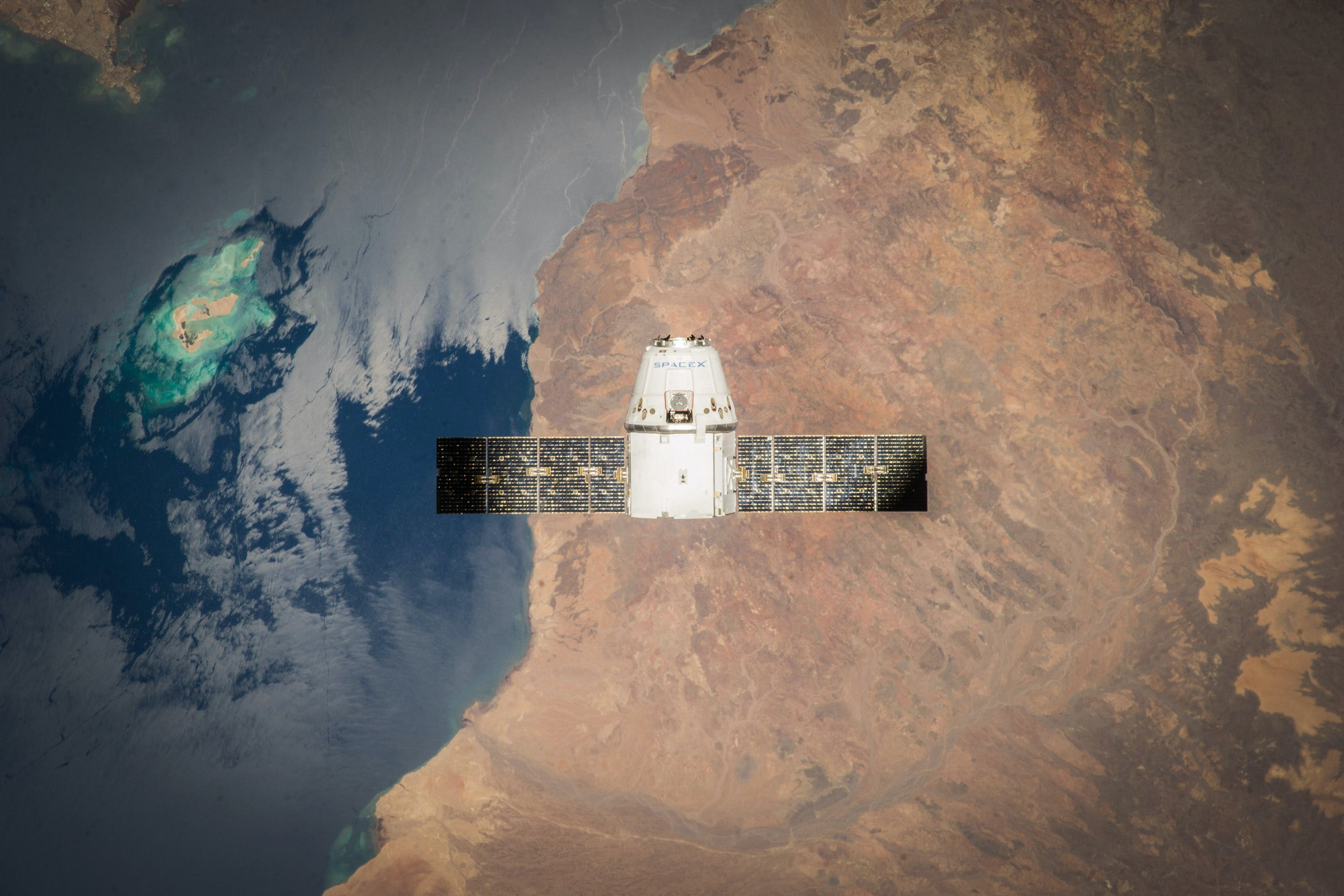 Satellitenansicht landwirtschaftlicher Flächen