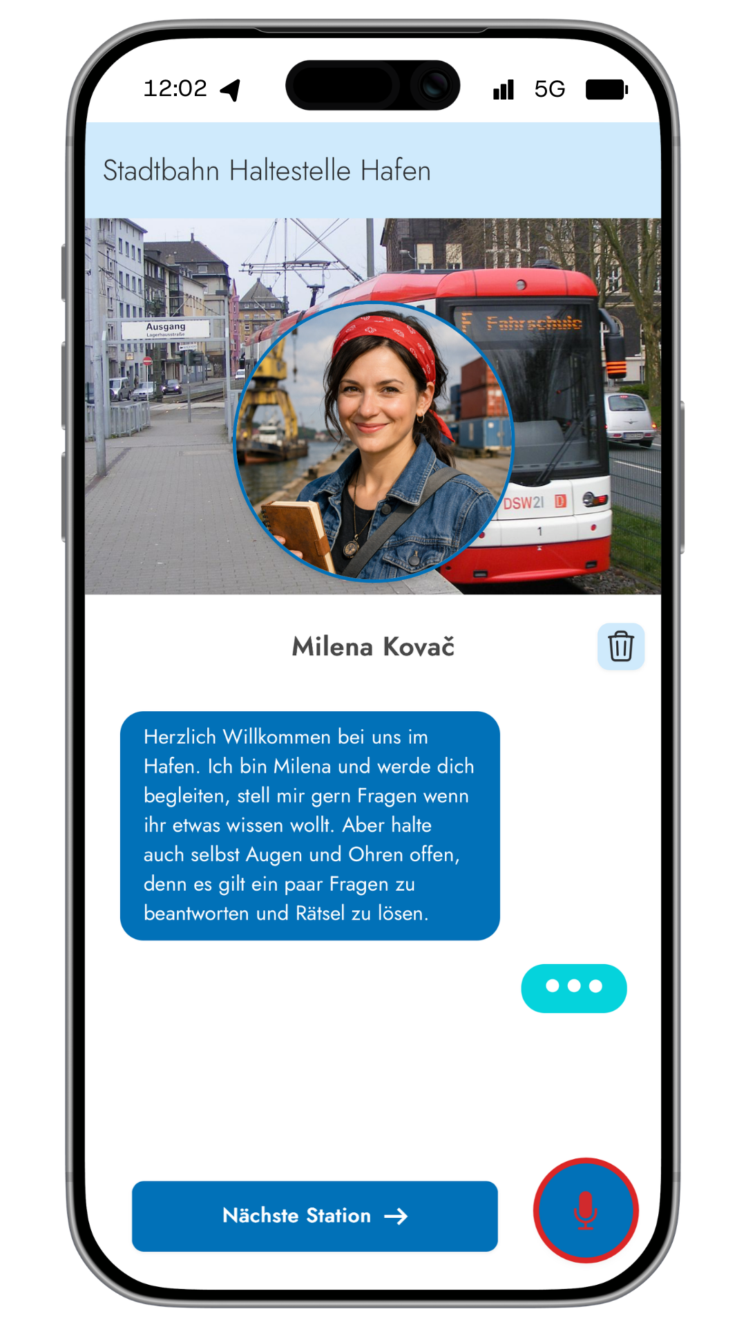 Eine erzählte StadtQUEST Station auf dem Smartphone